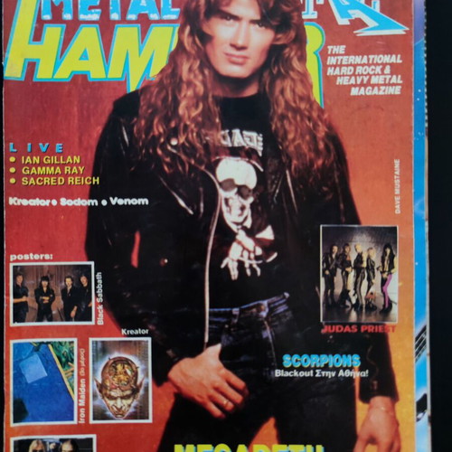 Metal Hammer Heavy Metal magazine issue 71 November 1990, Megadeth cover