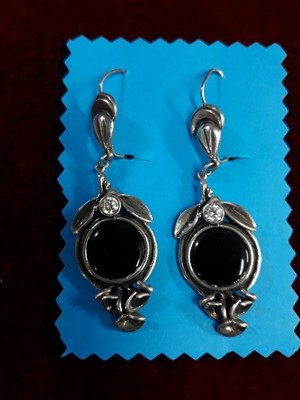 Silver Earrings Hanging Gianniotika Handmade used