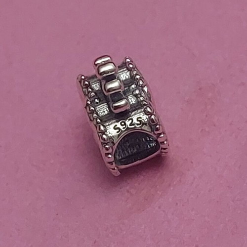 Charm with united hearts and crown, new, A.L.E. silver