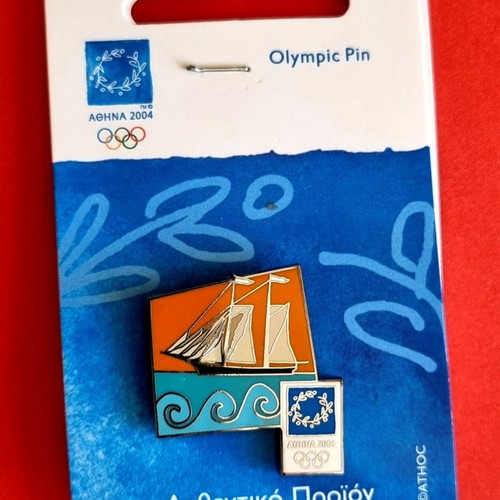 Olympic pin set Athens 2004 new, 6 sailing ship designs