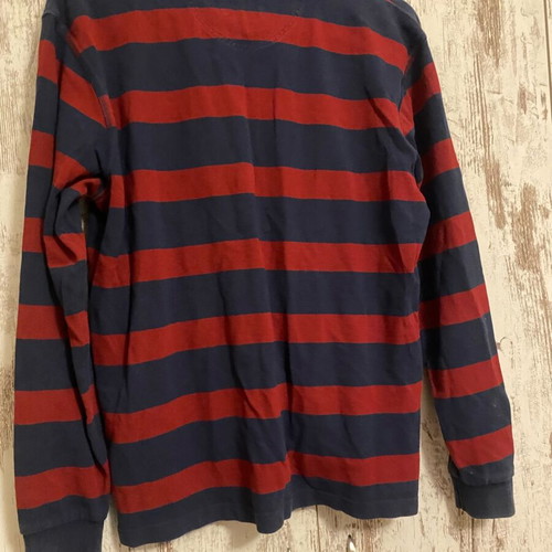 The Bostonians Rugby Polo Shirt XL like new, red and navy striped