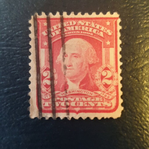 1903 2c Carmine Washington Stamp used
