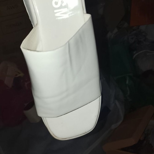 Shoes used, size 38.5, white platform sandals