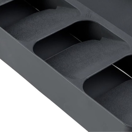 Plastic Drawer Organizer with 8 Compartments, Gray, 39.5x38.5x5.5 cm