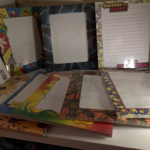 Notepad, stickers and invitations block new