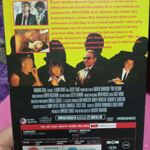 Pulp Fiction DVD like new with English subtitles