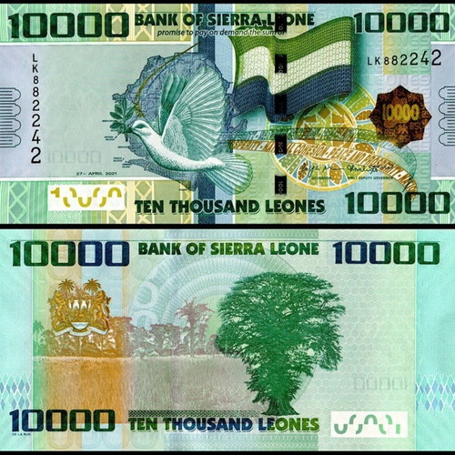 Σιέρα Λεόνε 10.000 Leones 2021 τραπεζογραμμάτιο καινούργιο