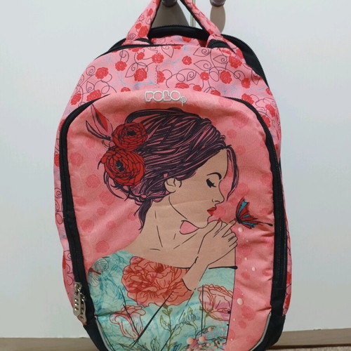 Polo school backpack girl with butterfly like new, 30lt