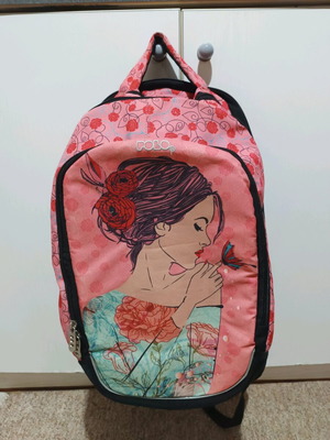 Polo school backpack girl with butterfly like new, 30lt