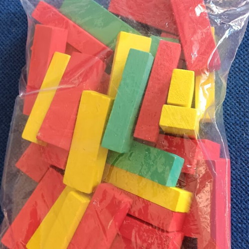 Wooden Blocks for Arithmetic Learning, New, Colorful