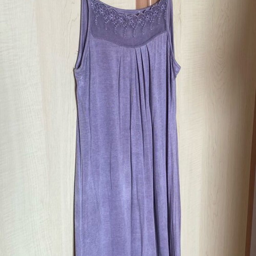 Lilac summer dress with lace like new, size M