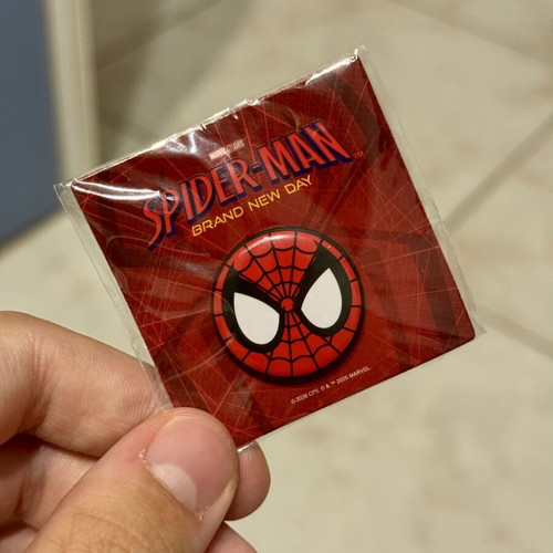 Spiderman Brand New Day collectible pin, new, red