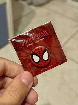 Spiderman Brand New Day collectible pin, new, red