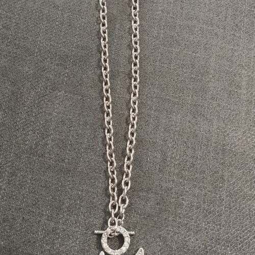 Necklace with thick silver chain and Tinkerbell pendant like new