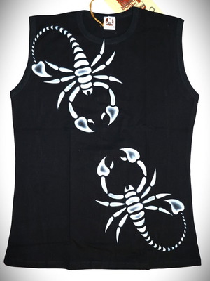 Handmade Unisex Scorpion Airbrush Tank Top XL