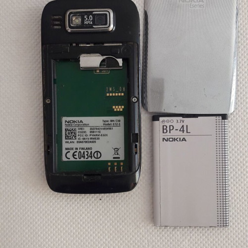 Nokia E72-1 mobile phone, made in Finland