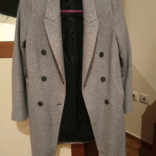 Zara gray herringbone coat like new XS