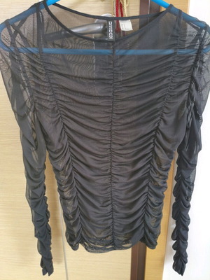 H&M Divided blouse black transparent small, like new
