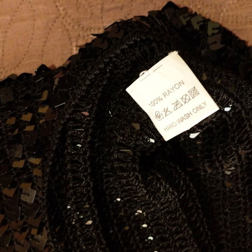 Black sequin top like new, size small