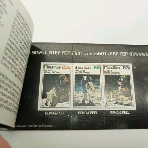 Mauritius 1979 Apollo 11 special booklet with 7 sticker stamps new