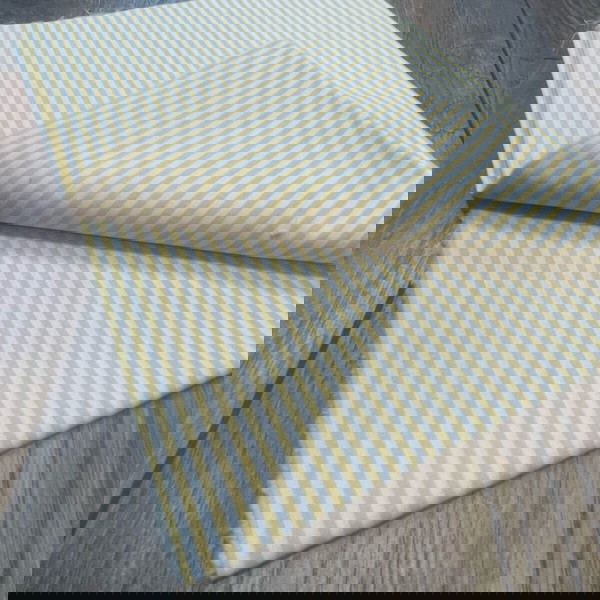 ύφασμα ριγέ  0.50 x 1.50 κίτρινο