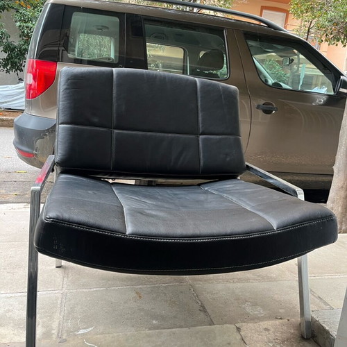 Large chair used, made of leatherette