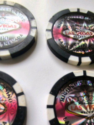 High Roller Casino Las Vegas Laser Holographic Chip like new