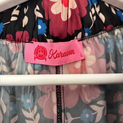 Karavan trousers like new, size L, blue multicolor