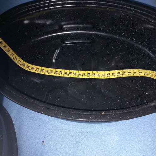 Small new black roasting pan