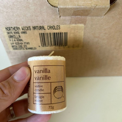 Set of 24 vanilla scented votive candles