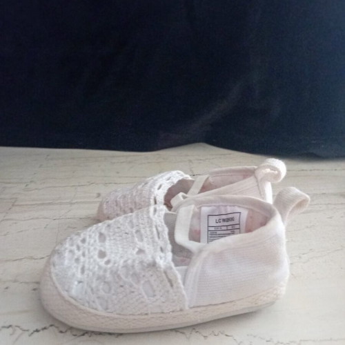 Espadrilles baby shoes used, white, LC Waikiki