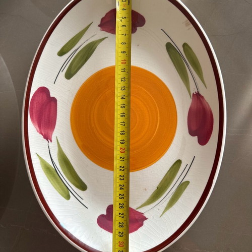 Kerameikos serving platter set vintage 60-70 used, modern esthetic