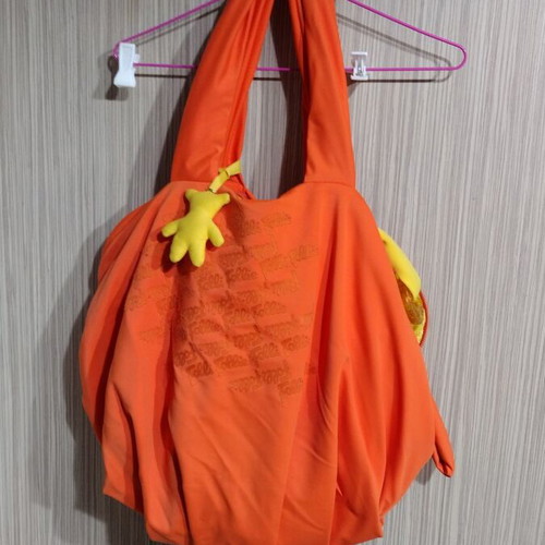 Folli Follie oversized shoulder bag used, yellow and orange