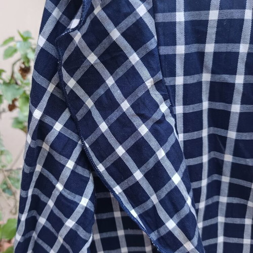 Zara cotton checked dress semizie size S new
