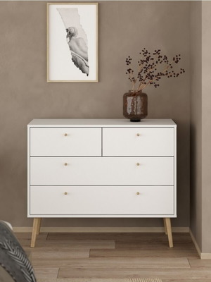 Inside Home Chest of Drawers like new, white, modern design