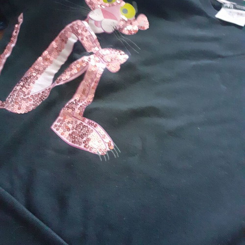 Zara women's sweatshirt used with Pink Panther embroidery