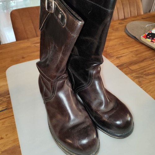 Wehrmacht boots used, dark brown, size 46