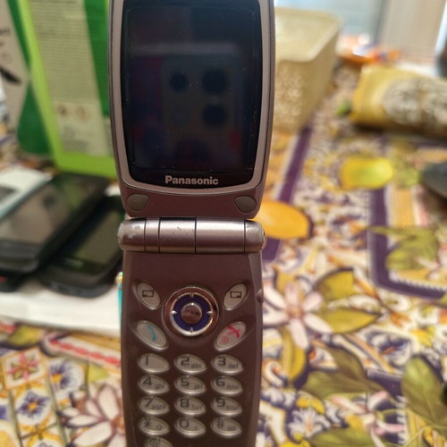 Panasonic GD87 vintage mobile phone used, silver