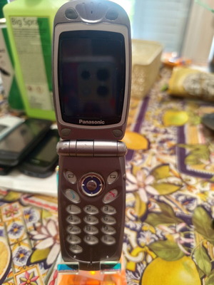 Panasonic GD87 vintage mobile phone used, silver