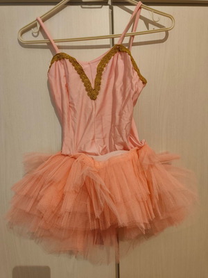 Ballerina dance costume used with lycra bodysuit and tutu skirt