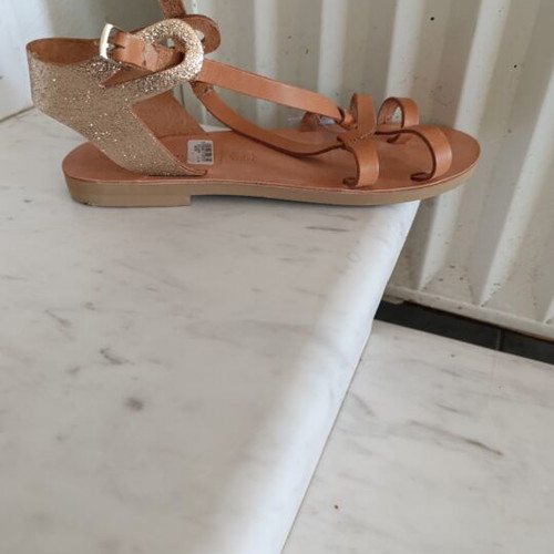 A.L.E. sandals size 39, new, genuine leather, brown