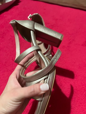 Gold sandals like new, size 40, formal