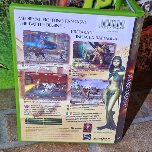 Barbarian Xbox Microsoft like new, mint condition