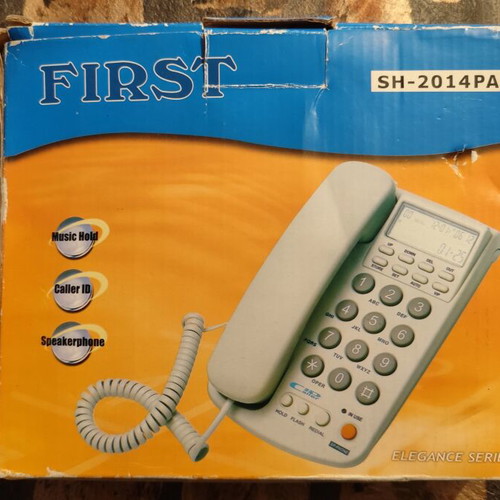Corded Home Phone black, new