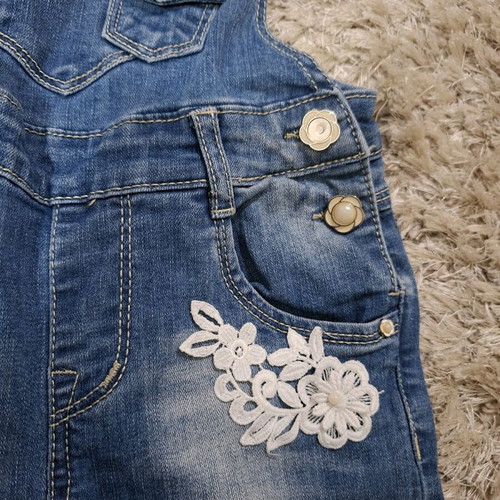 Denim overalls for girl 6 years like new, blue