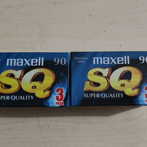 Maxell SQ 90 audio cassette pack of 6, sealed