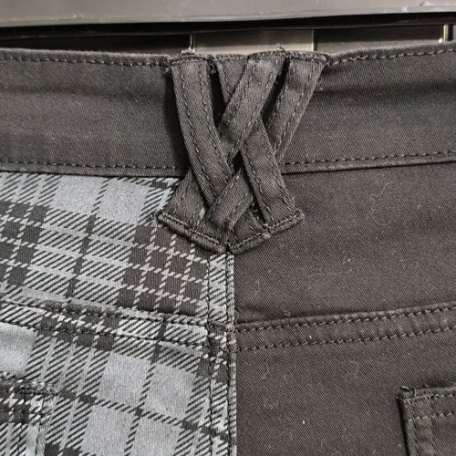Rock Rebel by EMP Skarlett 2-Tone Pants black and grey tartan, new