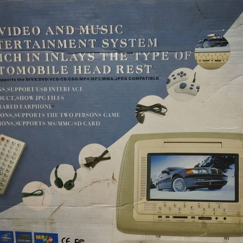 Car Headrests with Screen new, DVD, CD player, game play