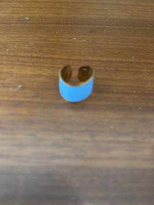 Δαχτυλίδι μπλε γαλάζιο με χρυσό, σαν καινούργιο, αυξομείωση