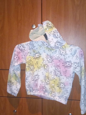 Girls' set for 8-year-old like new with pastel unicorn design